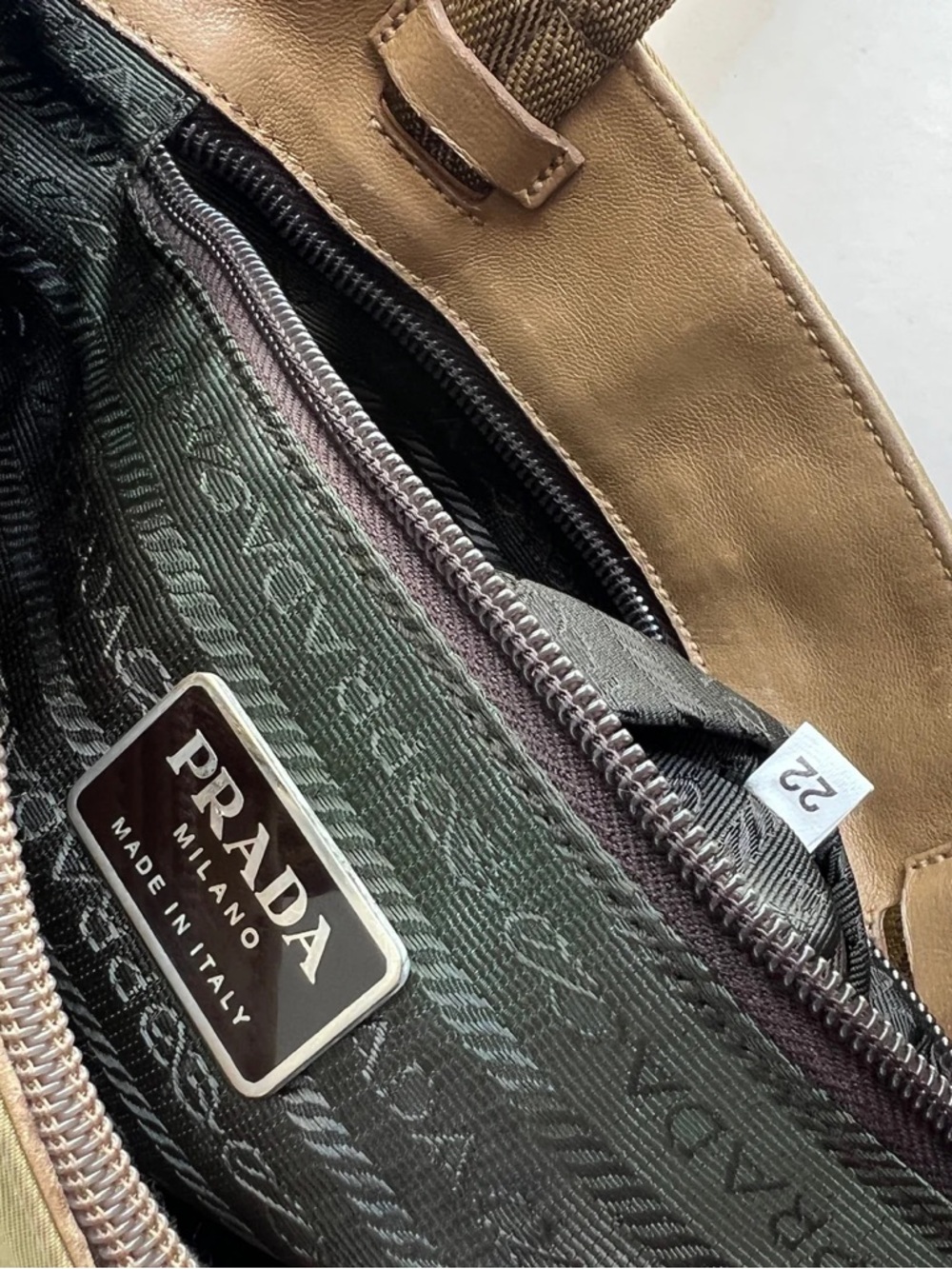 Prada Nylon Tessuto Tote Bag - Army Beige - Picture 11 of 13